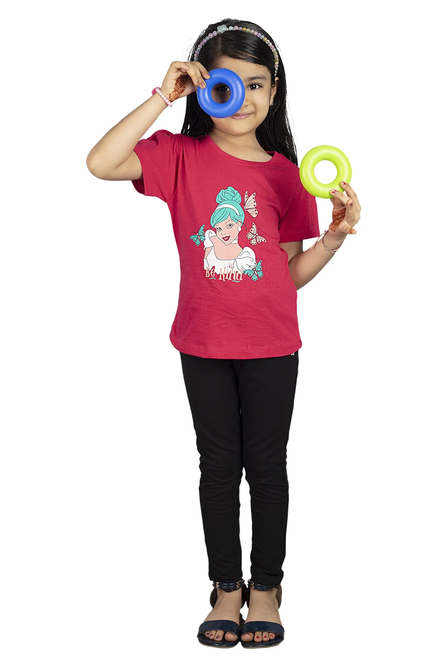 Girls Round Neck Half Sleeve Tees - Jessy