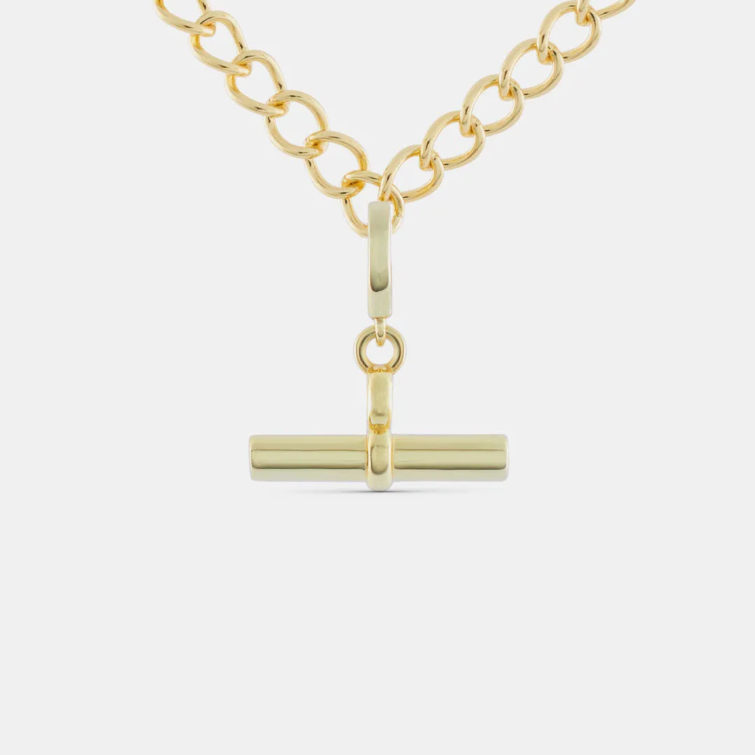 Gold T-Bar Pendant
