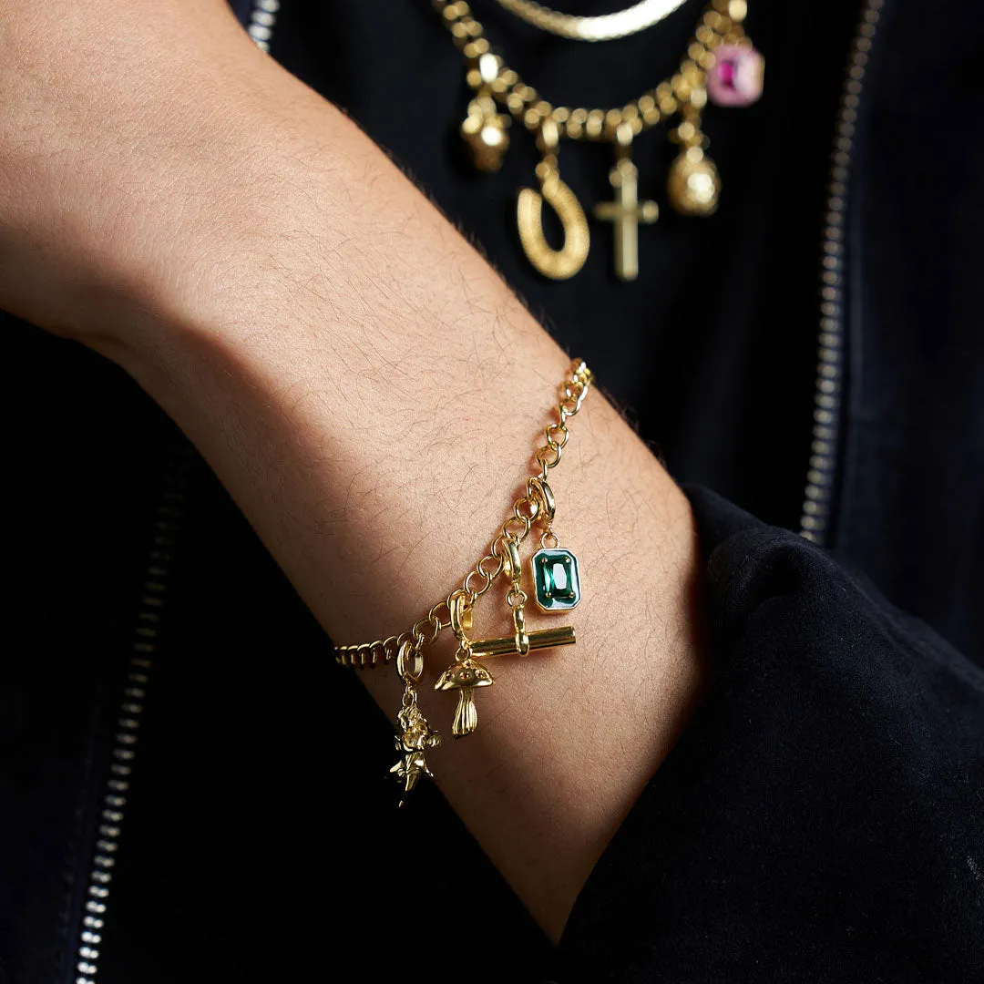 Gold T-Bar Pendant