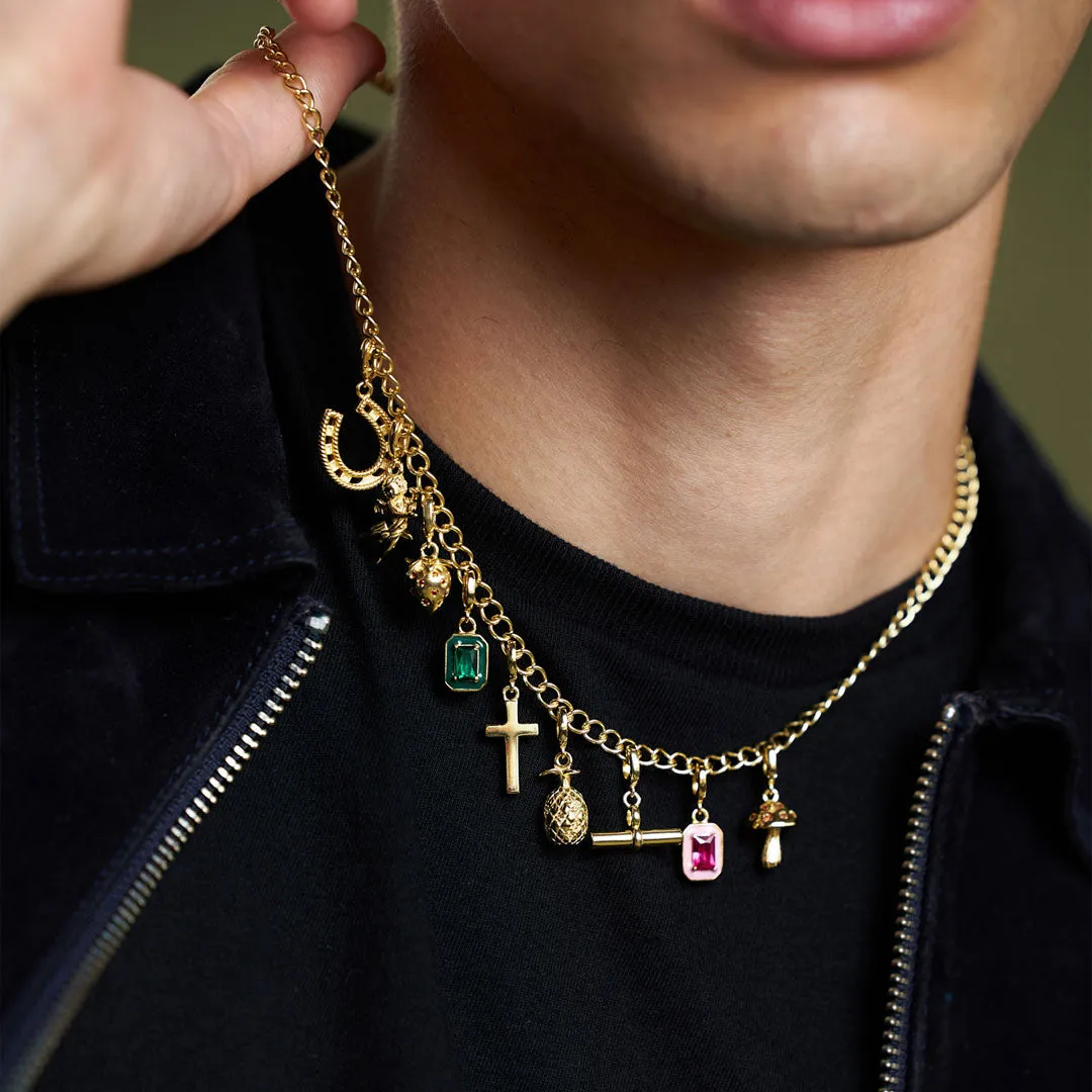 Gold T-Bar Pendant
