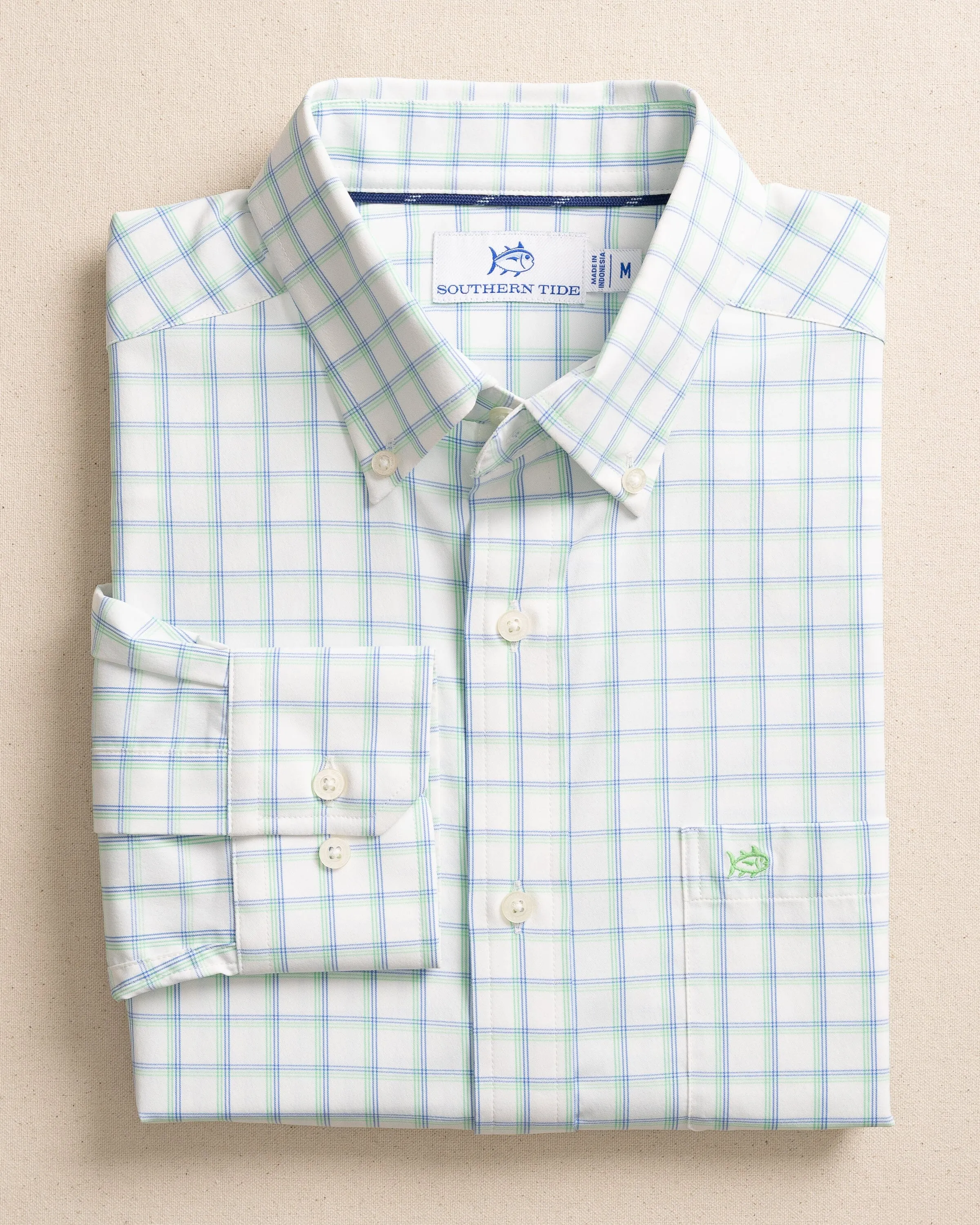 Habersham Plaid Intercoastal Long Sleeve Sport Shirt