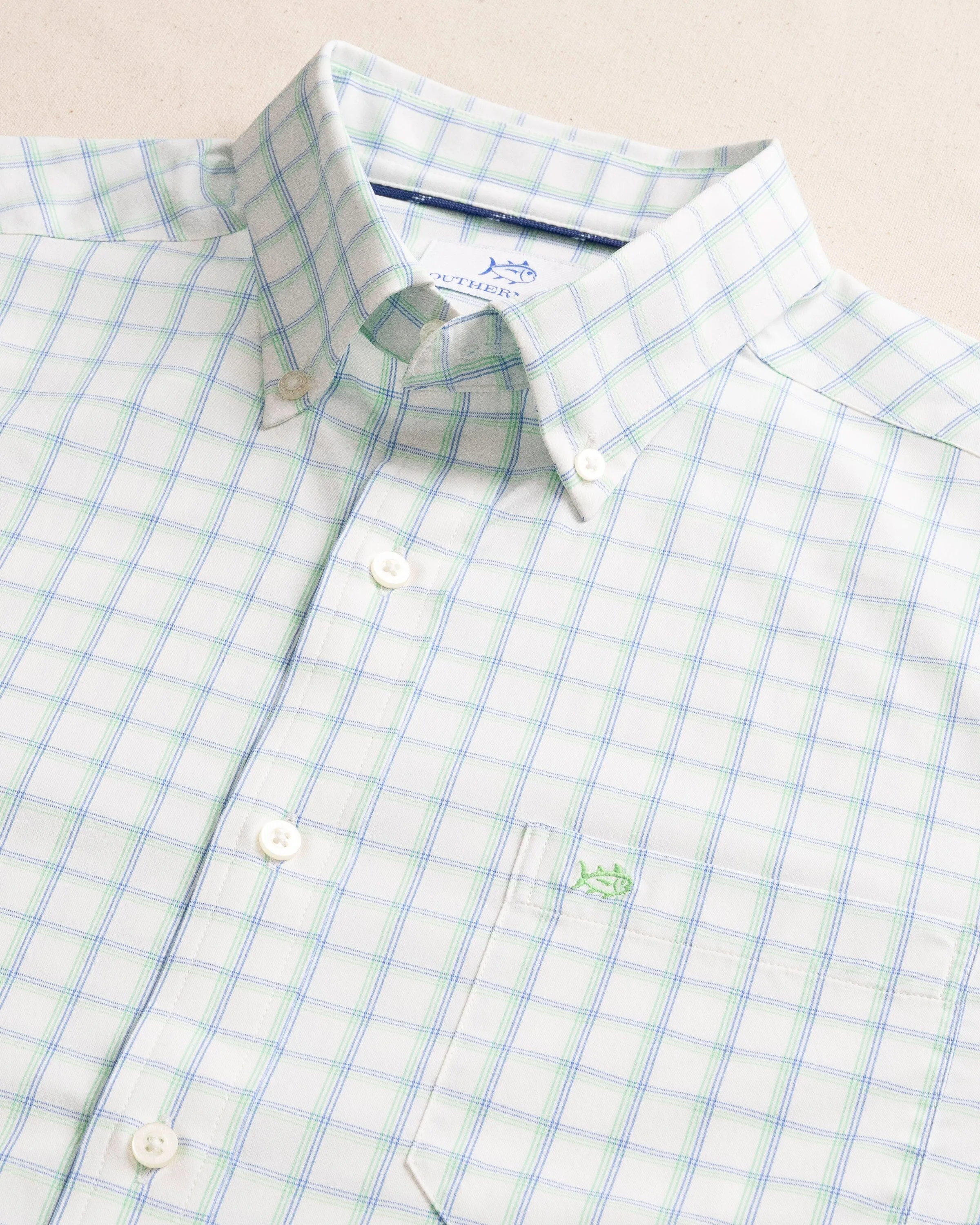 Habersham Plaid Intercoastal Long Sleeve Sport Shirt