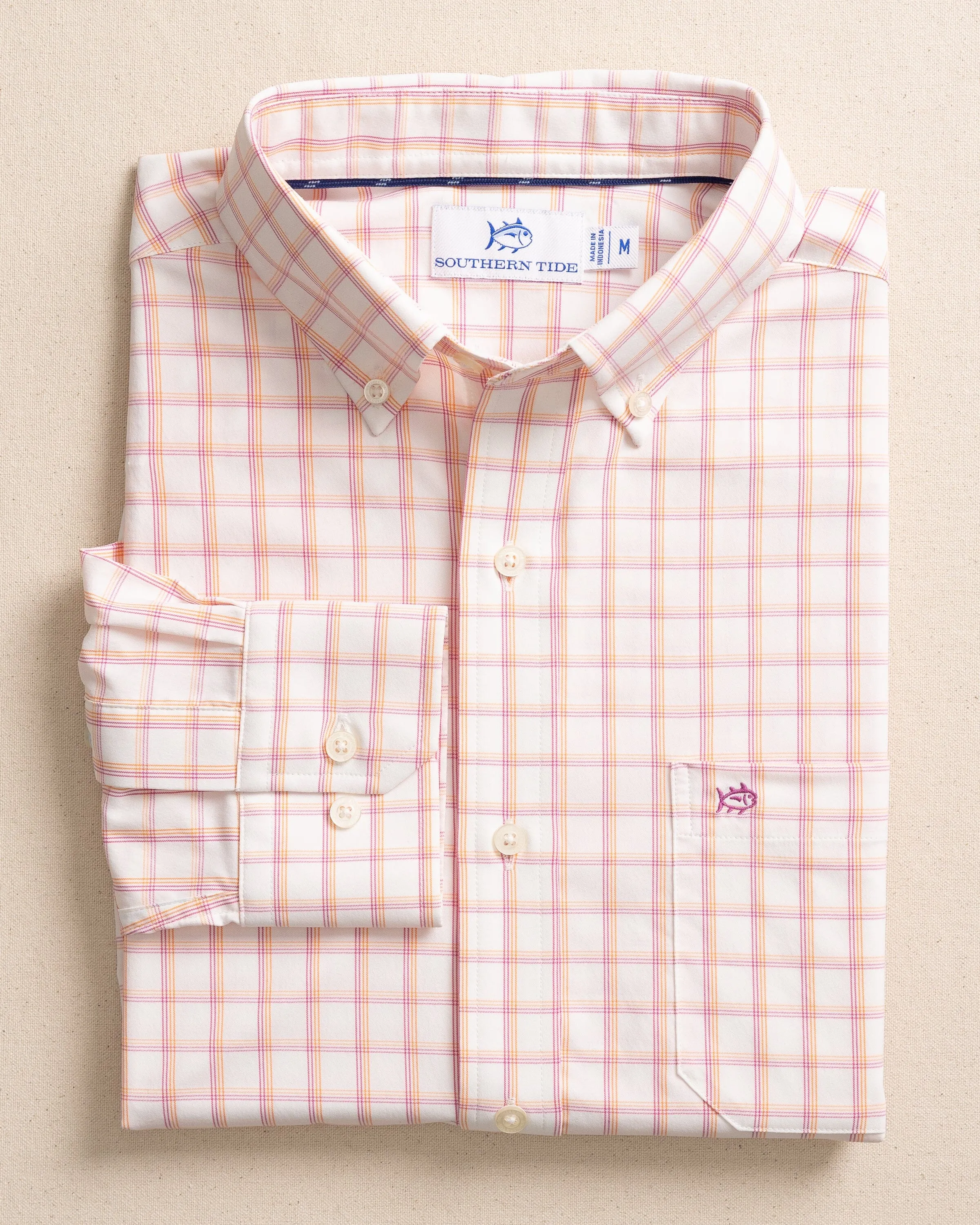 Habersham Plaid Intercoastal Long Sleeve Sport Shirt