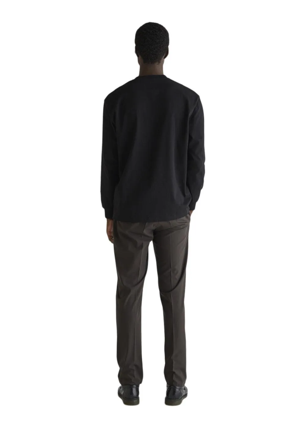 Hanes Base L/S Tee - Black