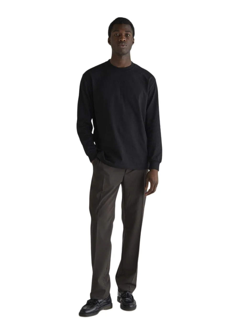 Hanes Base L/S Tee - Black