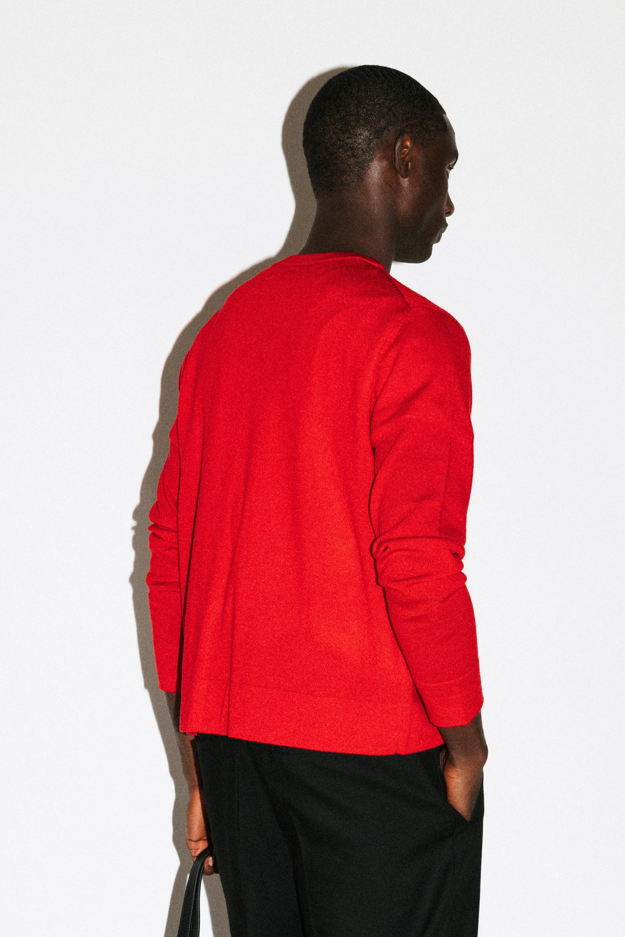 Hauser 90s Fit Crewneck Sweater  |  Red