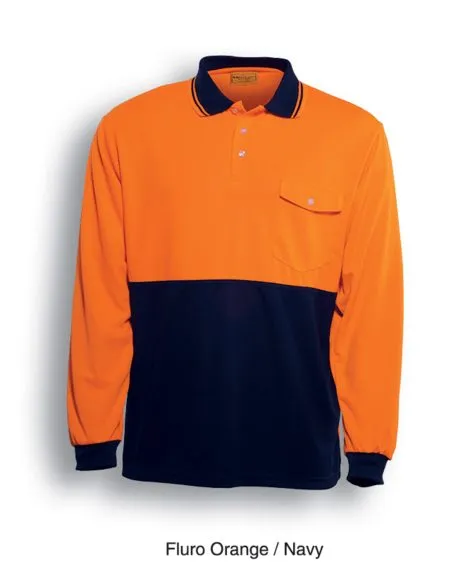 Hi Vis Long Sleeve Safety Polo SP0426