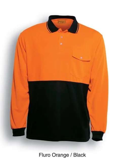 Hi Vis Long Sleeve Safety Polo SP0426