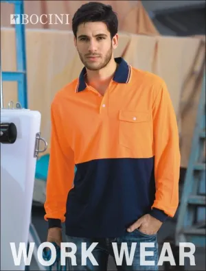 Hi Vis Long Sleeve Safety Polo SP0426