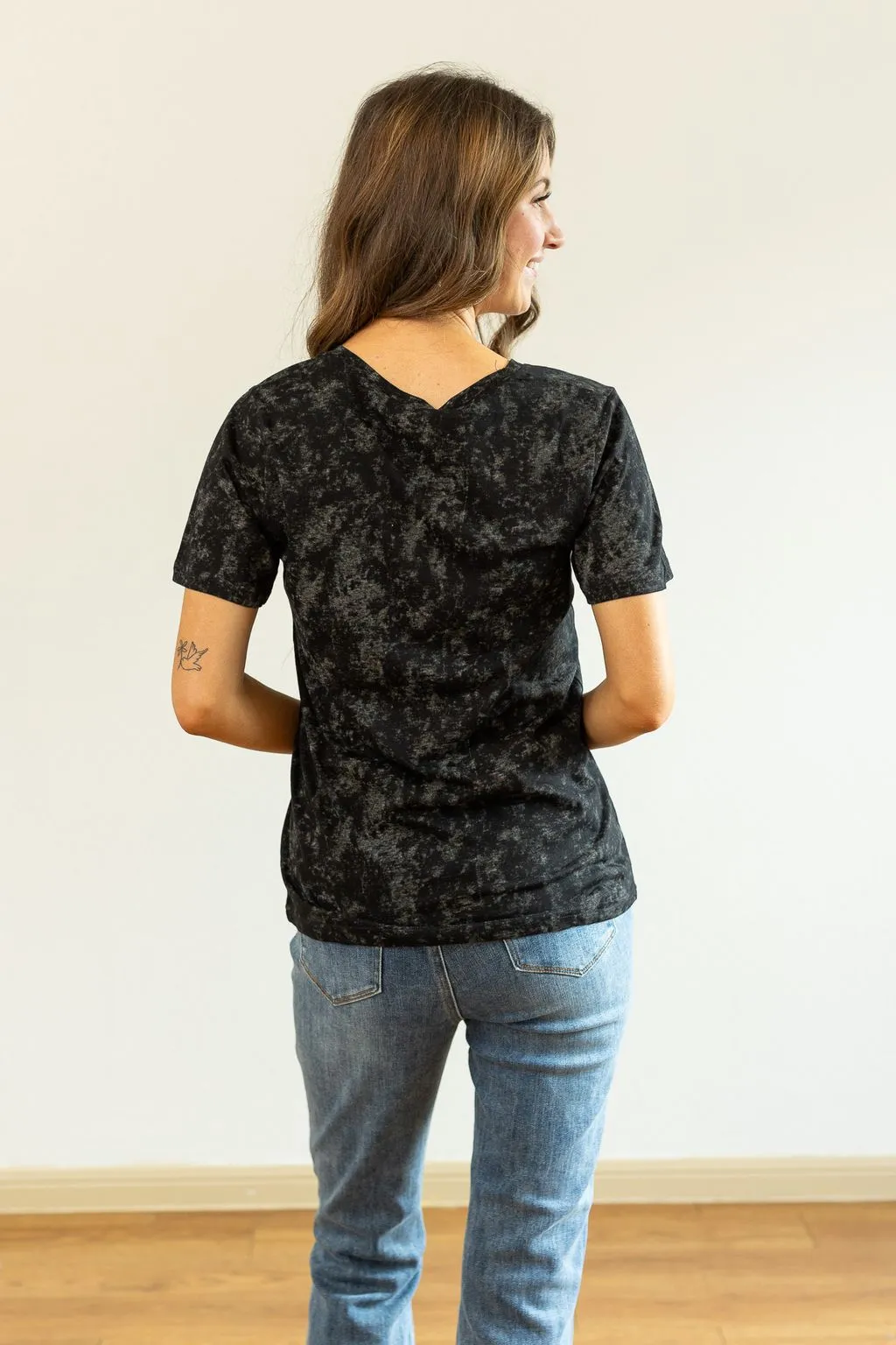 'If You're Gonna Be Salty, Bring the Tequila' on Black Acid Wash Tee
