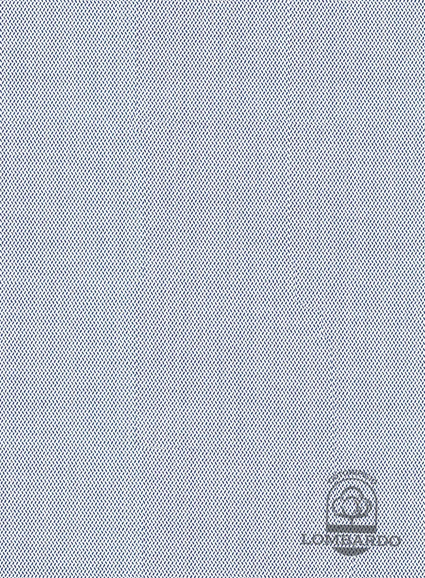 Italian Lombardo Chevron Dark Blue Shirt
