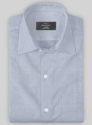 Italian Lombardo Chevron Dark Blue Shirt