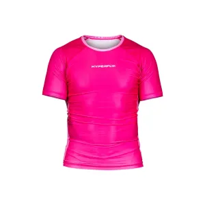 Junior CyberFly Short Sleeve Training Rash Guard Pink