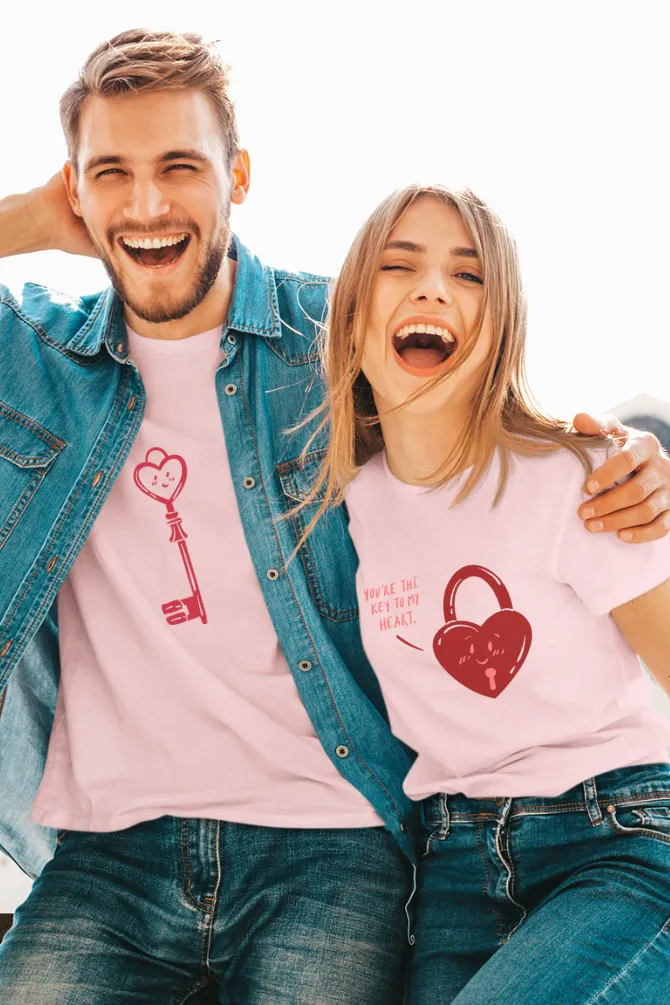 Key Lock Couple T Shirt