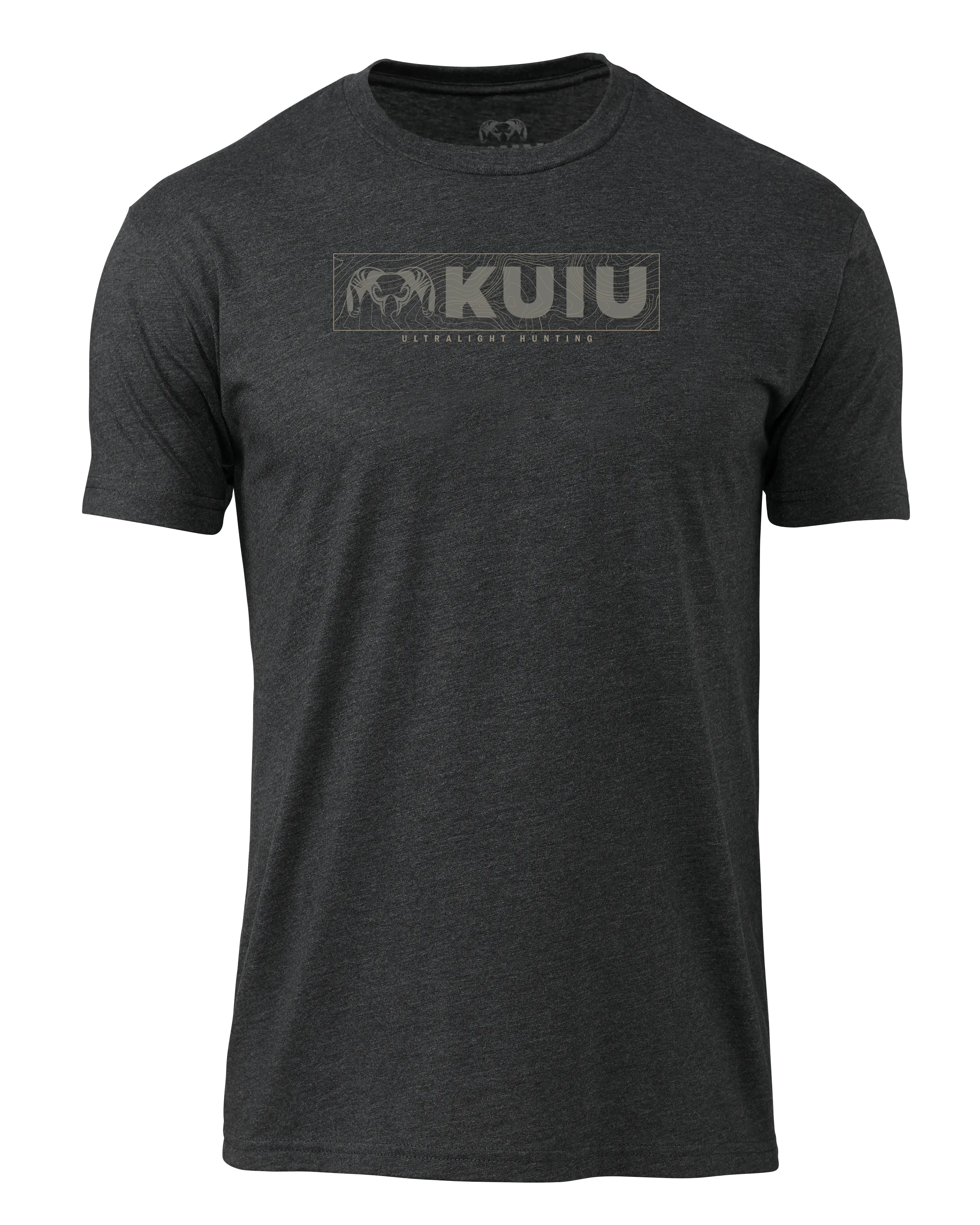 KUIU Topo Block Logo T-Shirt | Charcoal