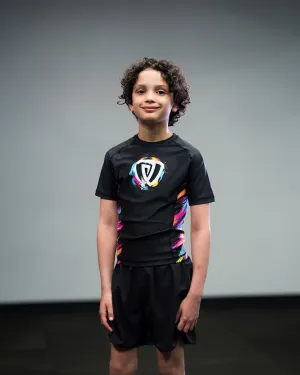 LIL SAVAGE KID'S SHORT-SLEEVE RASH GUARD