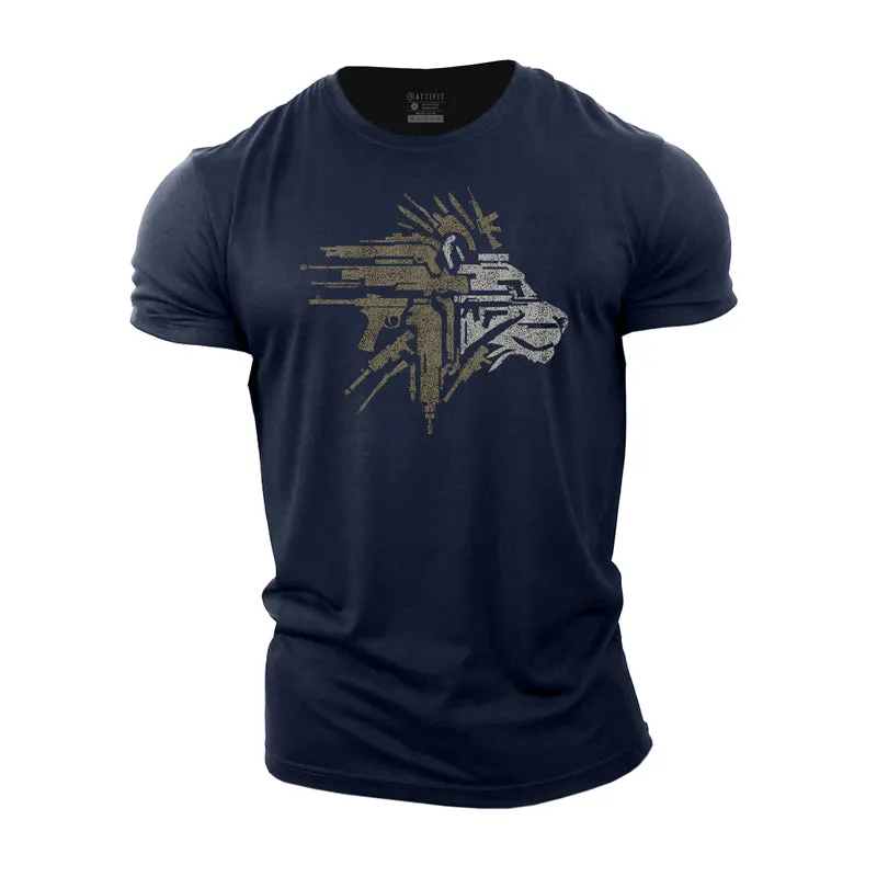 Lion Graphic Men's Fitness T-shirts