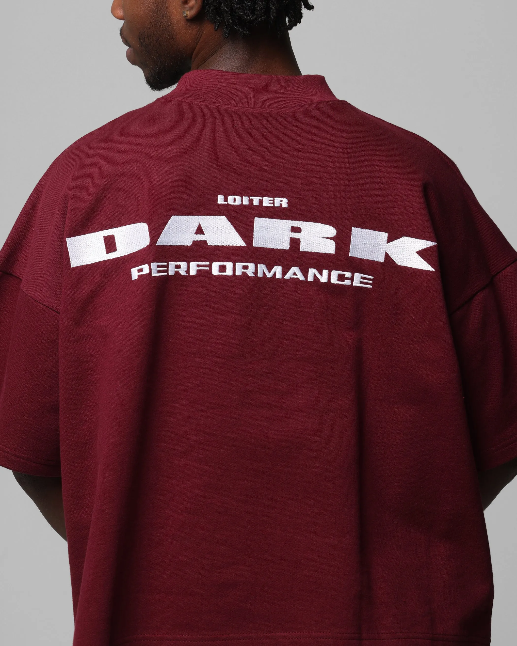 Loiter Dark Performance T-Shirt Burgandy