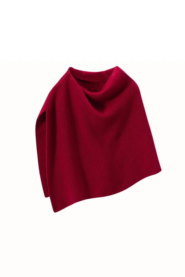 Luxurious Knit Cashmere Poncho Sweater