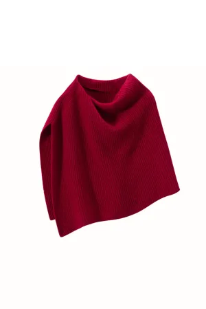 Luxurious Knit Cashmere Poncho Sweater