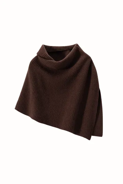 Luxurious Knit Cashmere Poncho Sweater