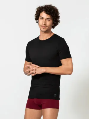 Luxury Modal Crew Neck Tee - Black