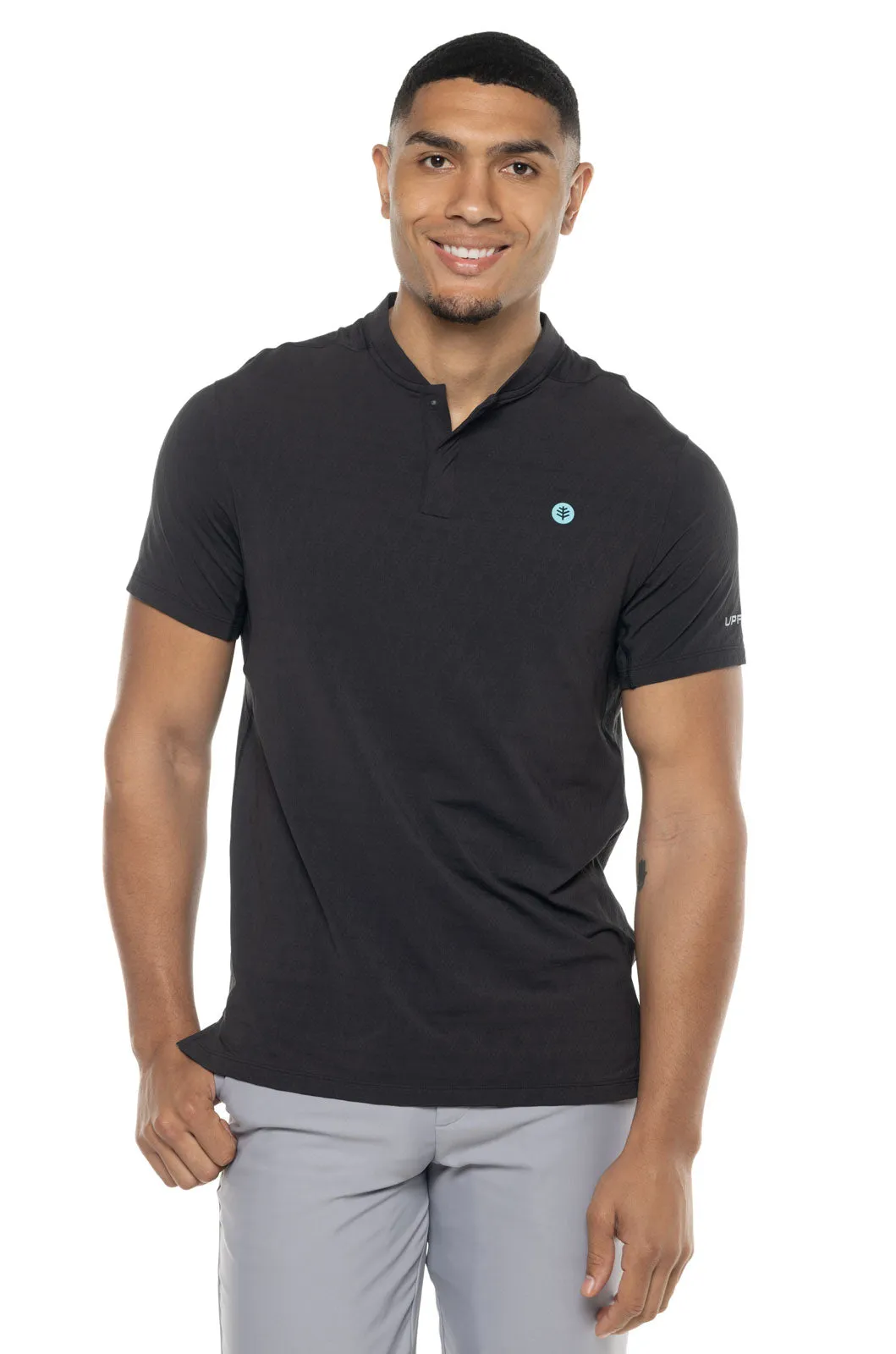 Men's Albatross Short Sleeve Polo | Black Diamond Jacquard