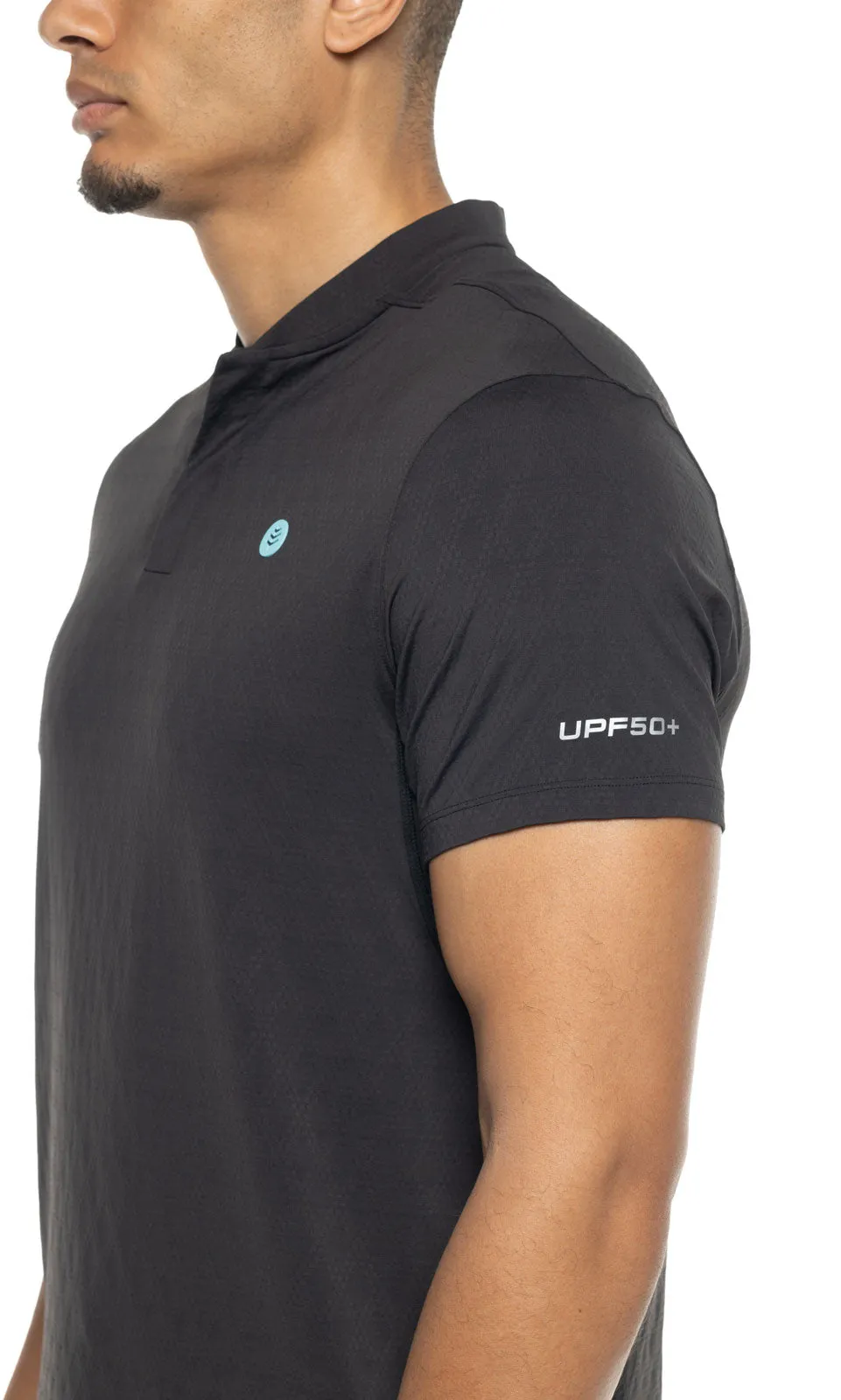 Men's Albatross Short Sleeve Polo | Black Diamond Jacquard