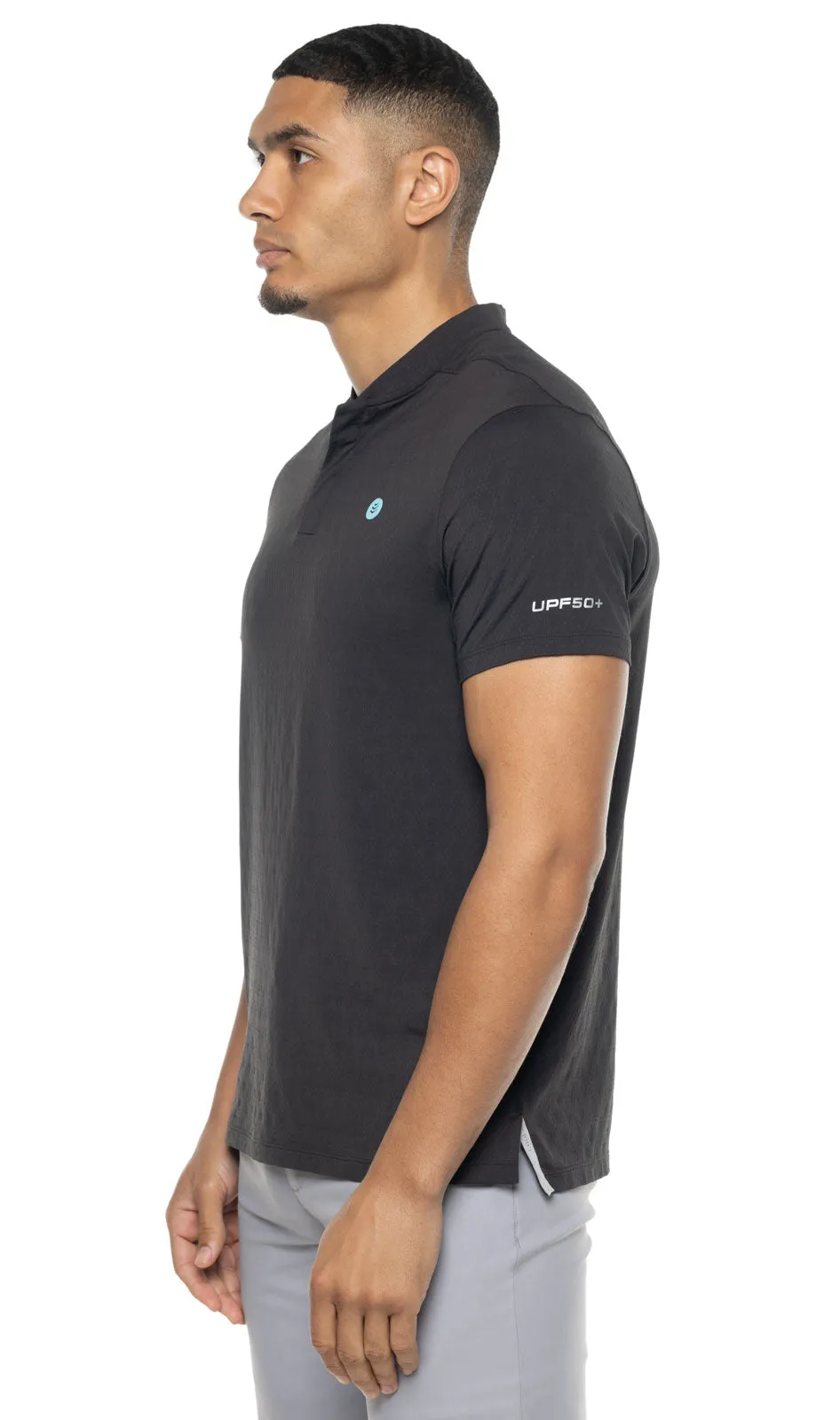 Men's Albatross Short Sleeve Polo | Black Diamond Jacquard