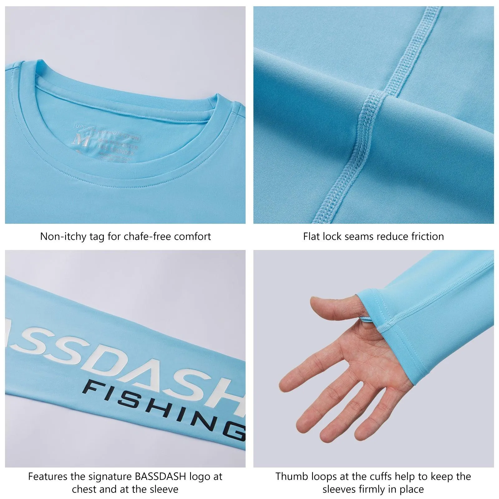 Men's UPF 50  Long Sleeve UV Sun Shirts FS31M
