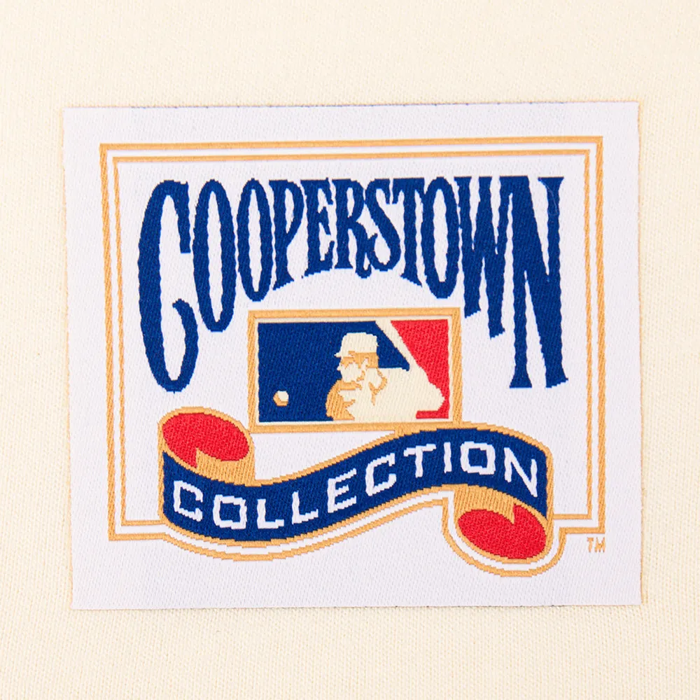 MLB ST. LOUIS CARDINALS RETRO CLASSIC BIG BOYS SHORT SLEEVE STRIPED RIB TOP (EGGSHELL/ UNIVERSITY BLUE)