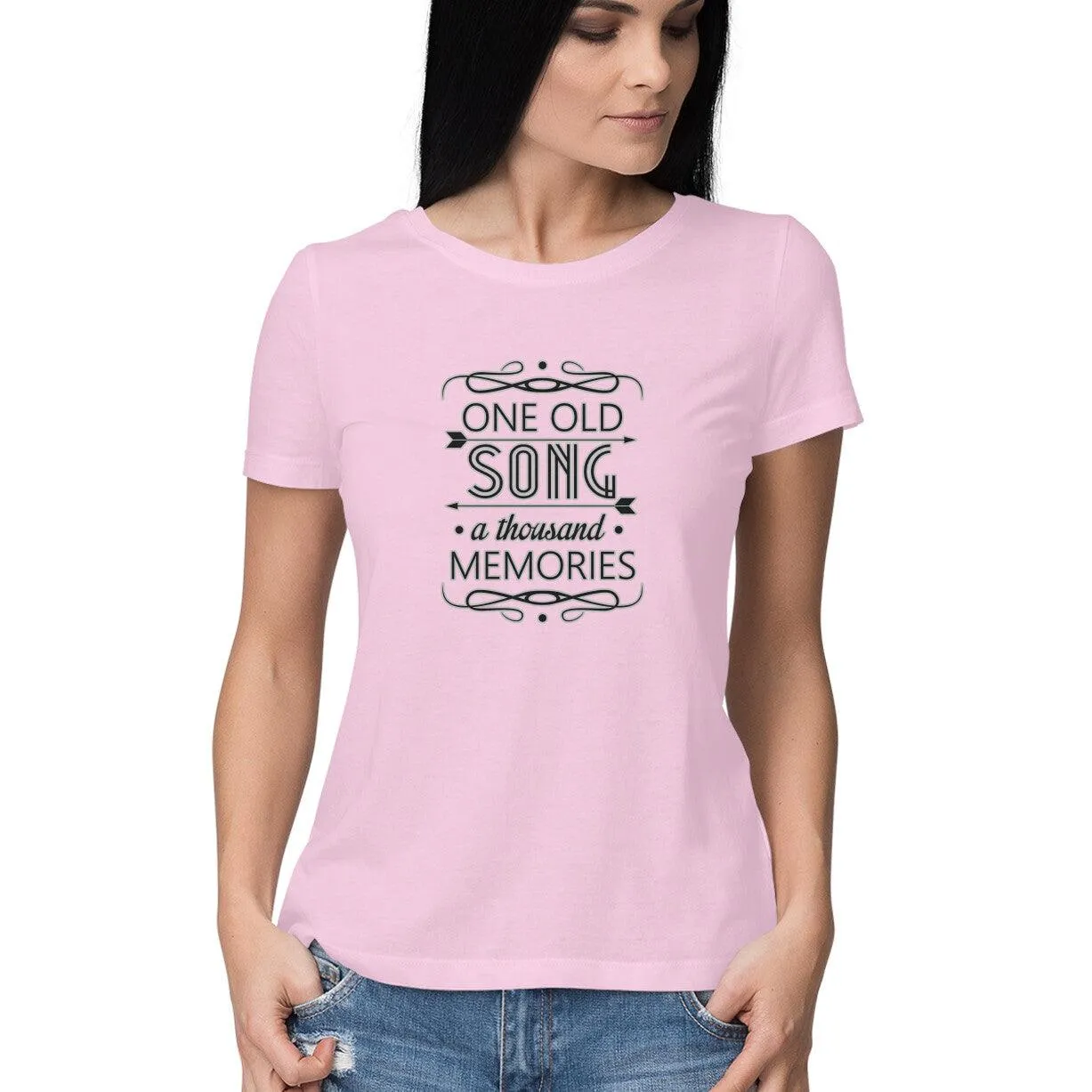Music Quote T Shirt for Women D37