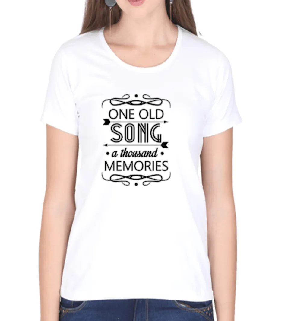 Music Quote T Shirt for Women D37