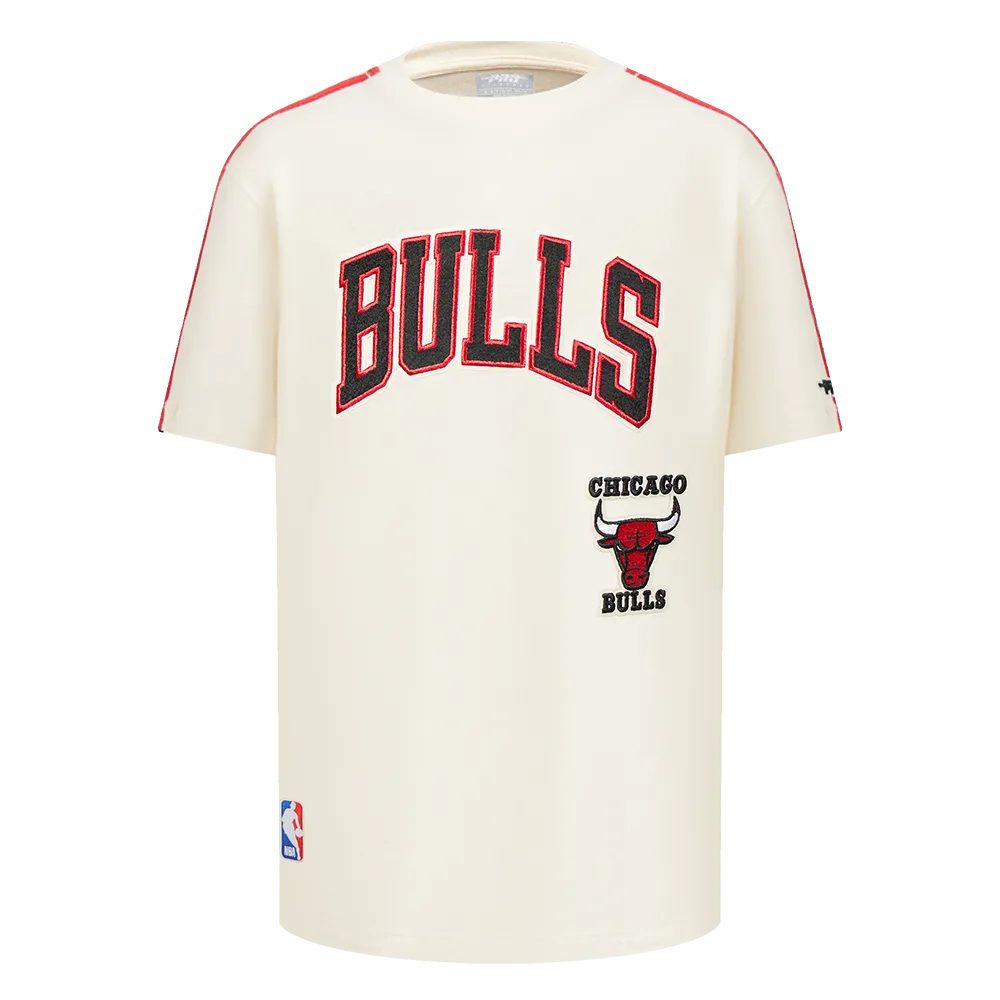 NBA CHICAGO BULLS RETRO CLASSIC TODDLER BOYS SHORT SLEEVE TAPING TEE(EGGSHELL/ RED)