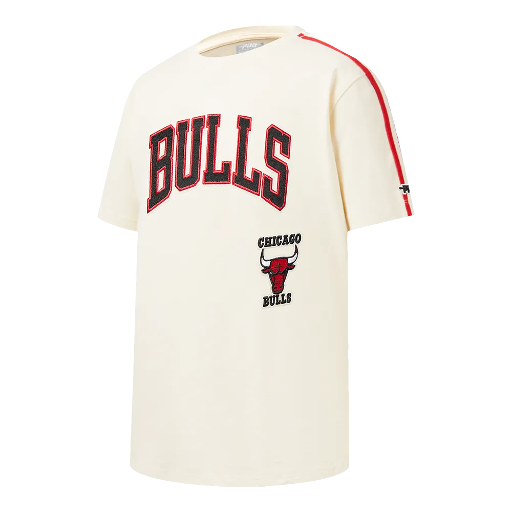 NBA CHICAGO BULLS RETRO CLASSIC TODDLER BOYS SHORT SLEEVE TAPING TEE(EGGSHELL/ RED)