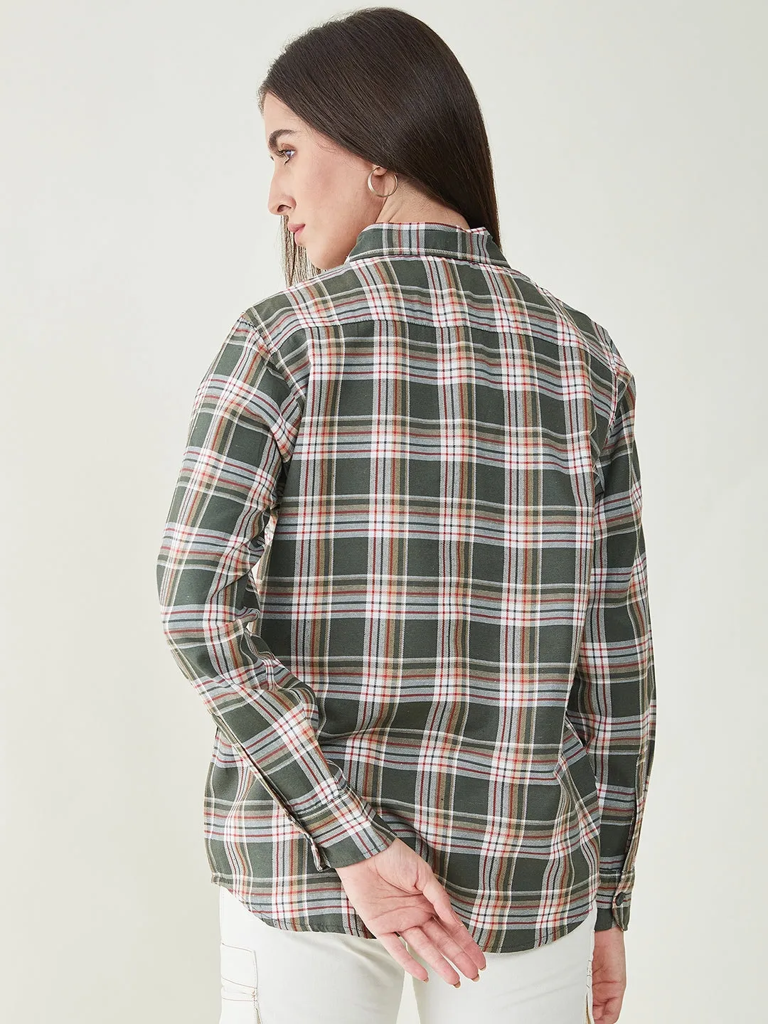 Oliver Green Check Oversize Shirt