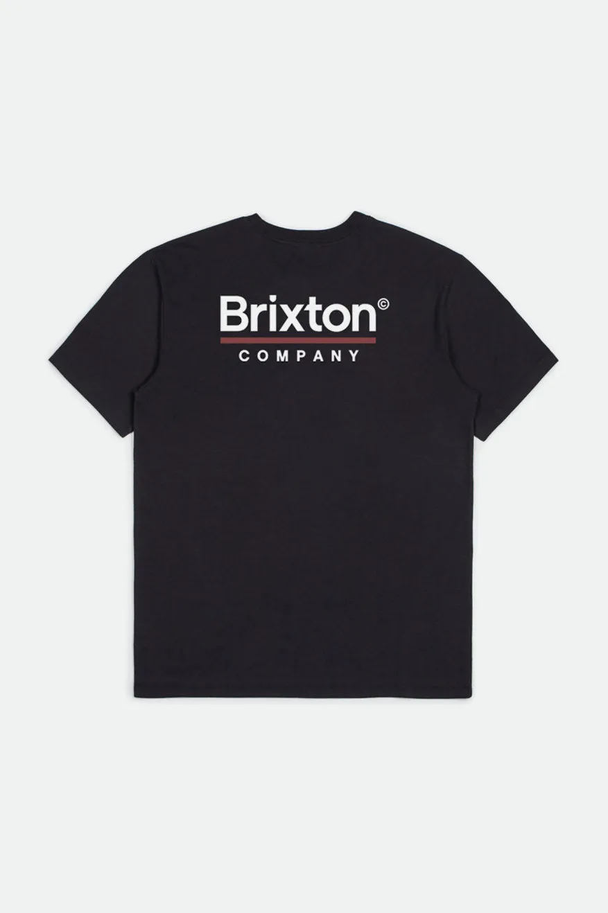 Palmer Line S/S Standard Tee - Worn Wash Black