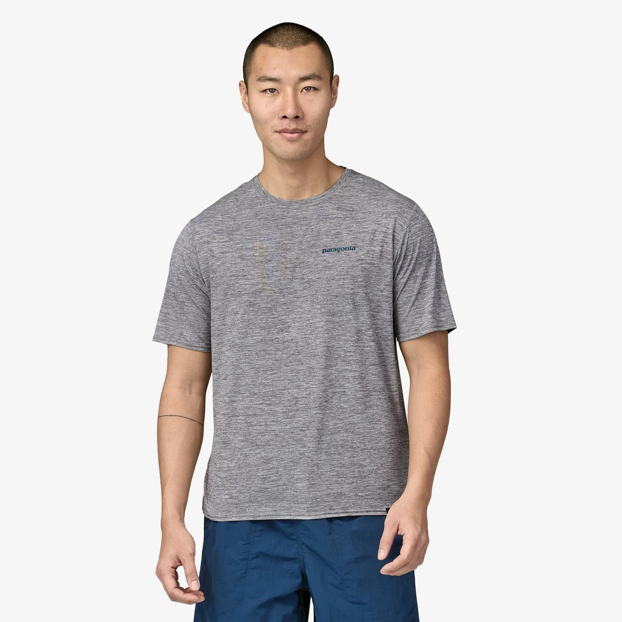 PATAGONIA - Men's Cap Cool Daily Graphic Shirt - Waters - FEATHER GREY