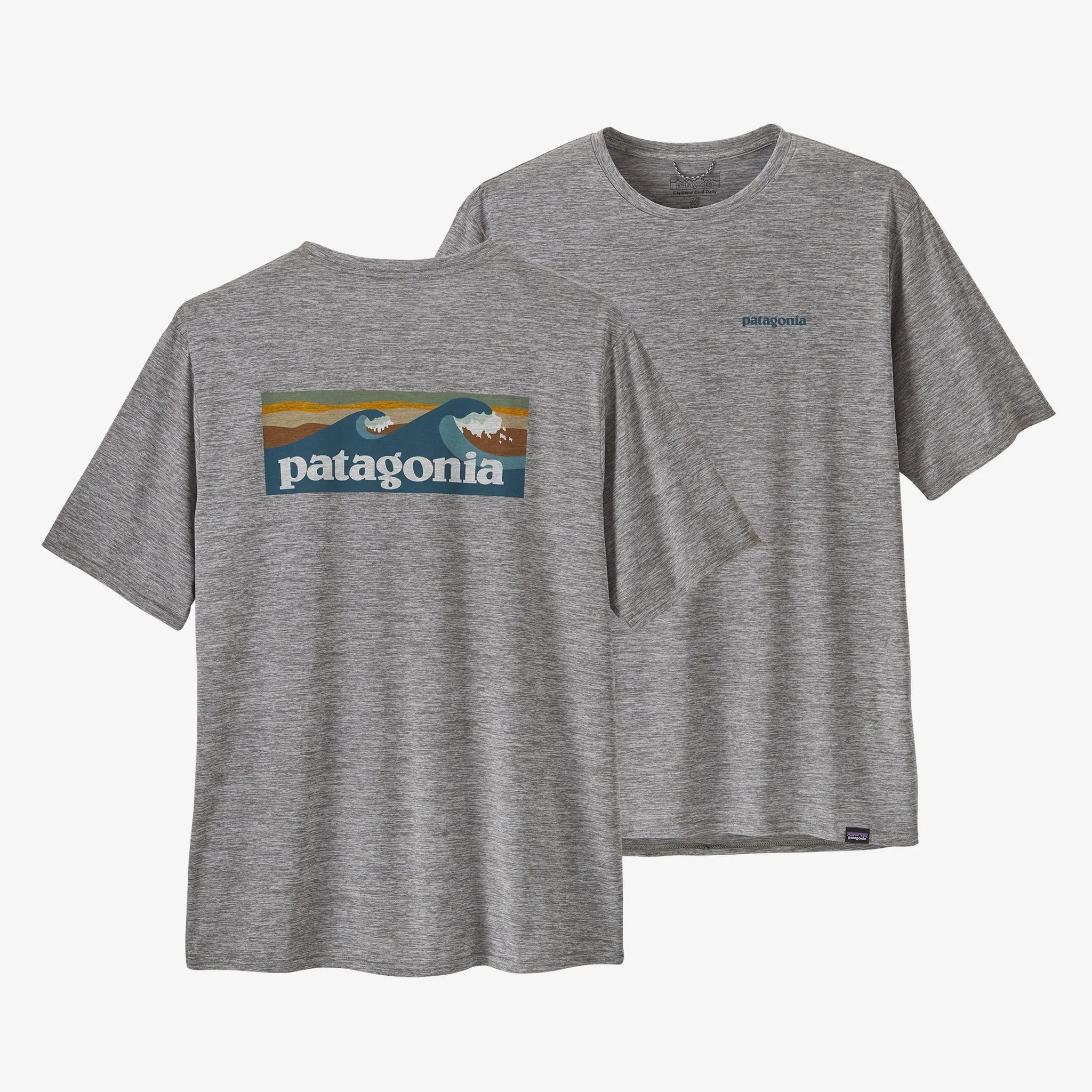 PATAGONIA - Men's Cap Cool Daily Graphic Shirt - Waters - FEATHER GREY