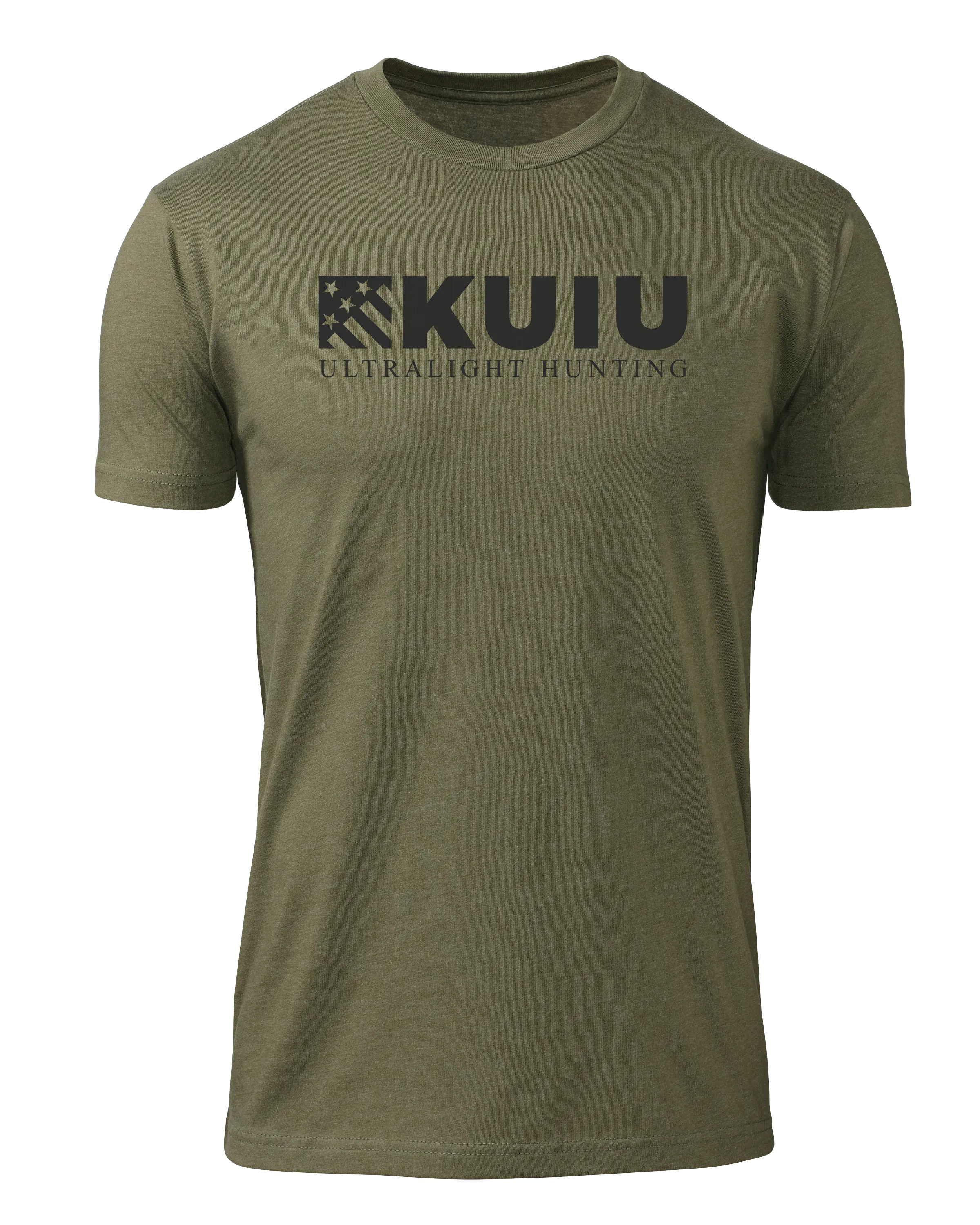 Patriotic Block Logo T-Shirt | Military Green