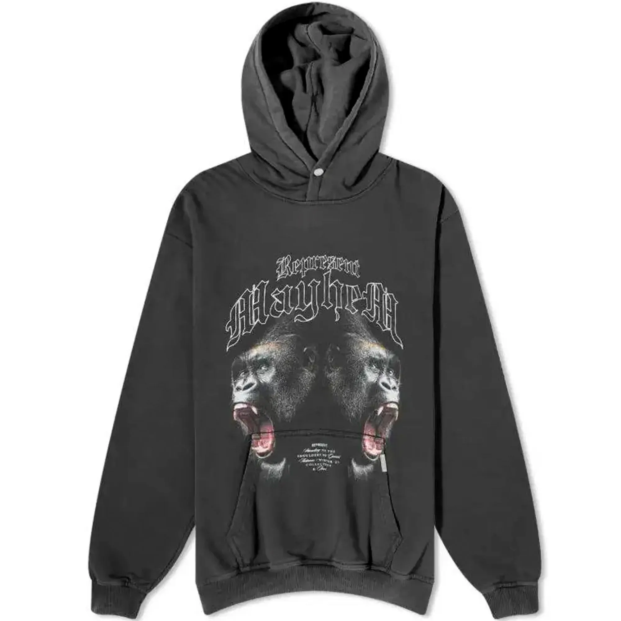 Represent | MAYHEM HOODIE  { VINTAGE BLACK