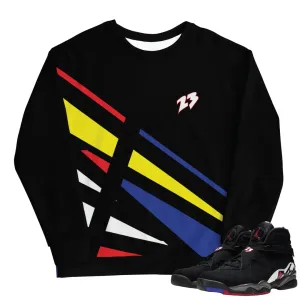 Retro 8 Playoff 8 Pattern Sweatshirt