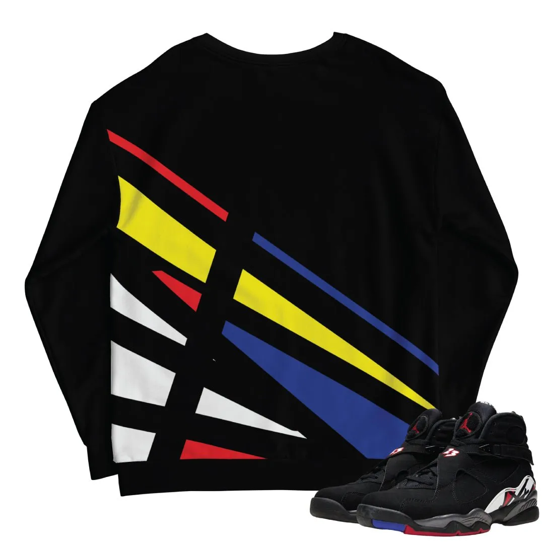 Retro 8 Playoff 8 Pattern Sweatshirt