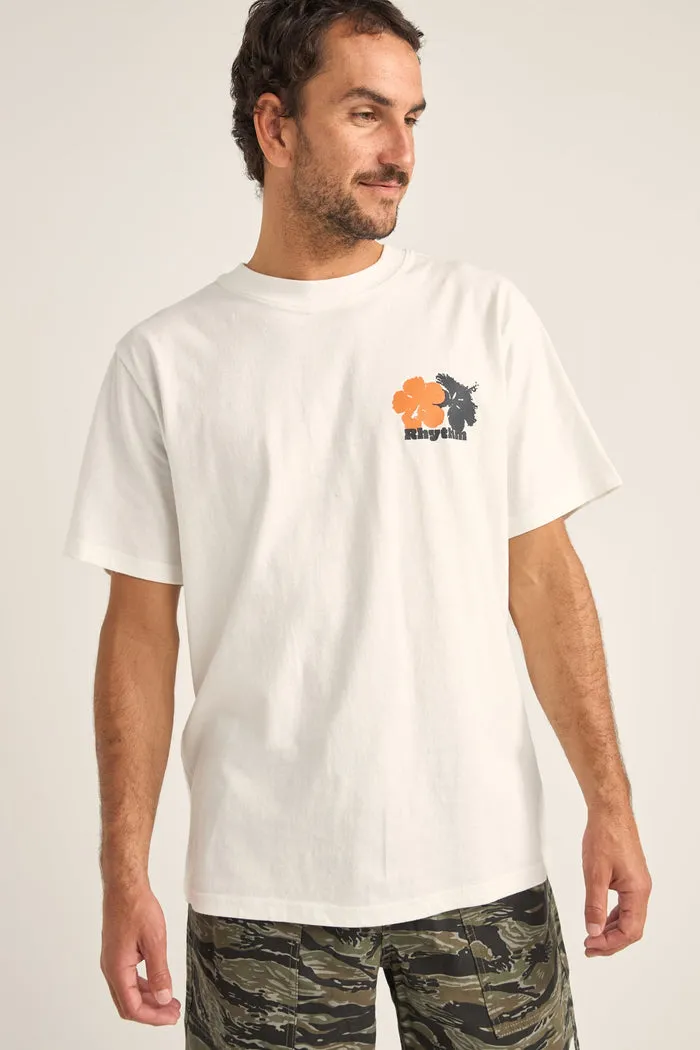 Rhythm Tropic Radio Vintage Ss T-Shirt - WHITE