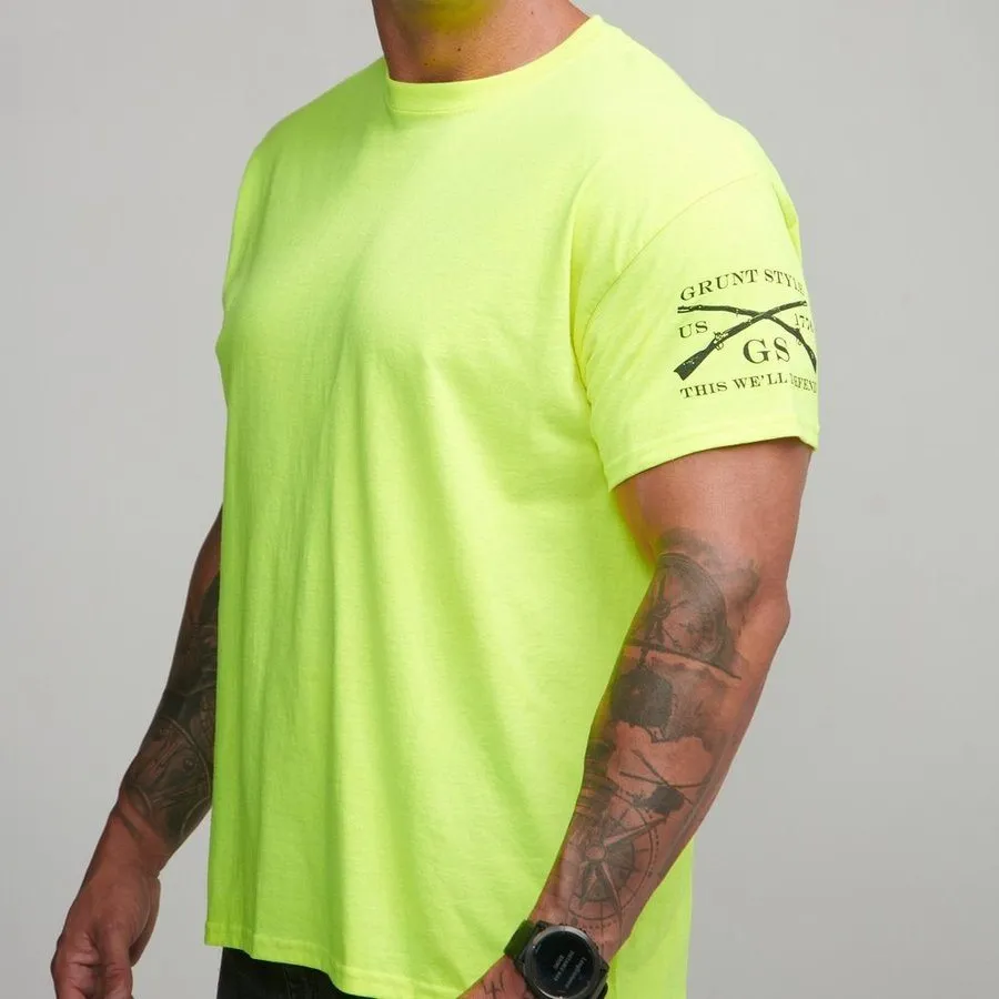 Safety Green Basic T-Shirts - Safety Green - 3 Pack