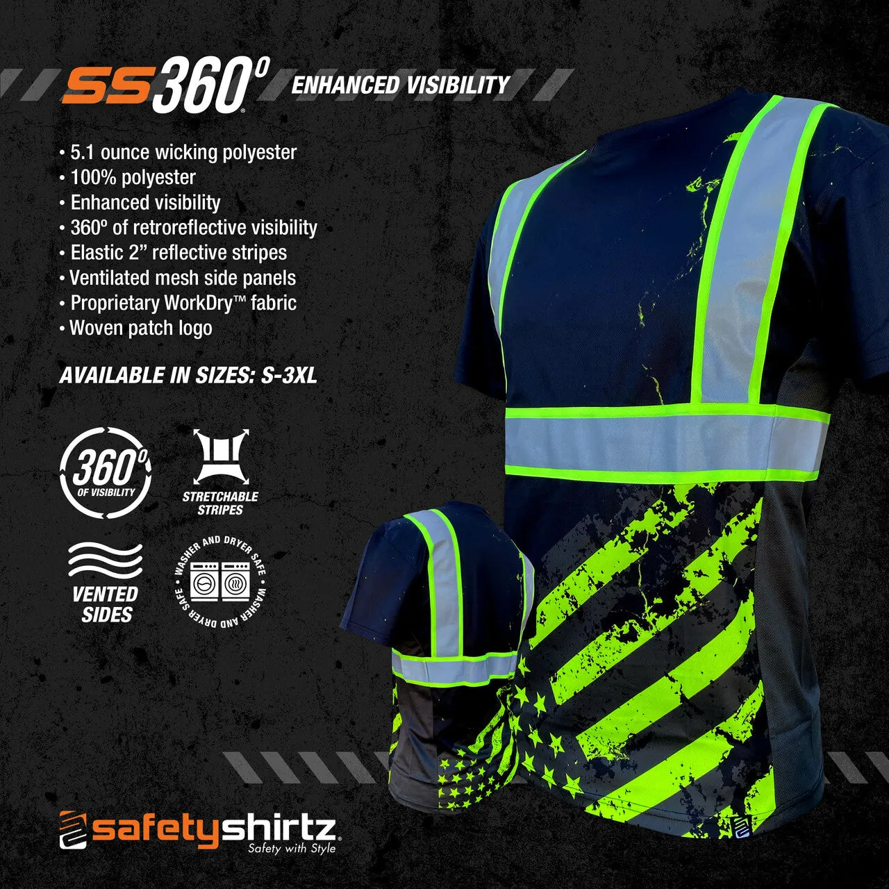 SafetyShirtz - SS360º Enhanced Visibility American Grit Safety Shirt
