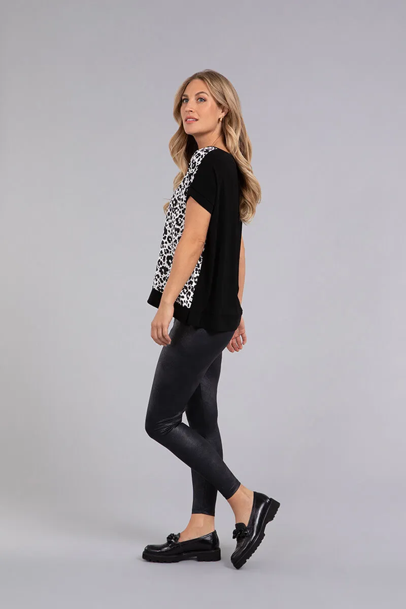 Satin Dolman Top | Animal Floral