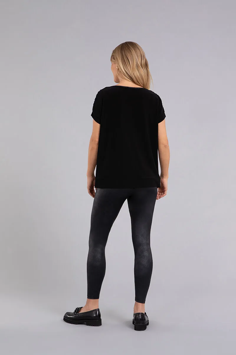Satin Dolman Top | Animal Floral