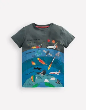 Short Sleeve Printed T-Shirt-Smoke Atmosphere