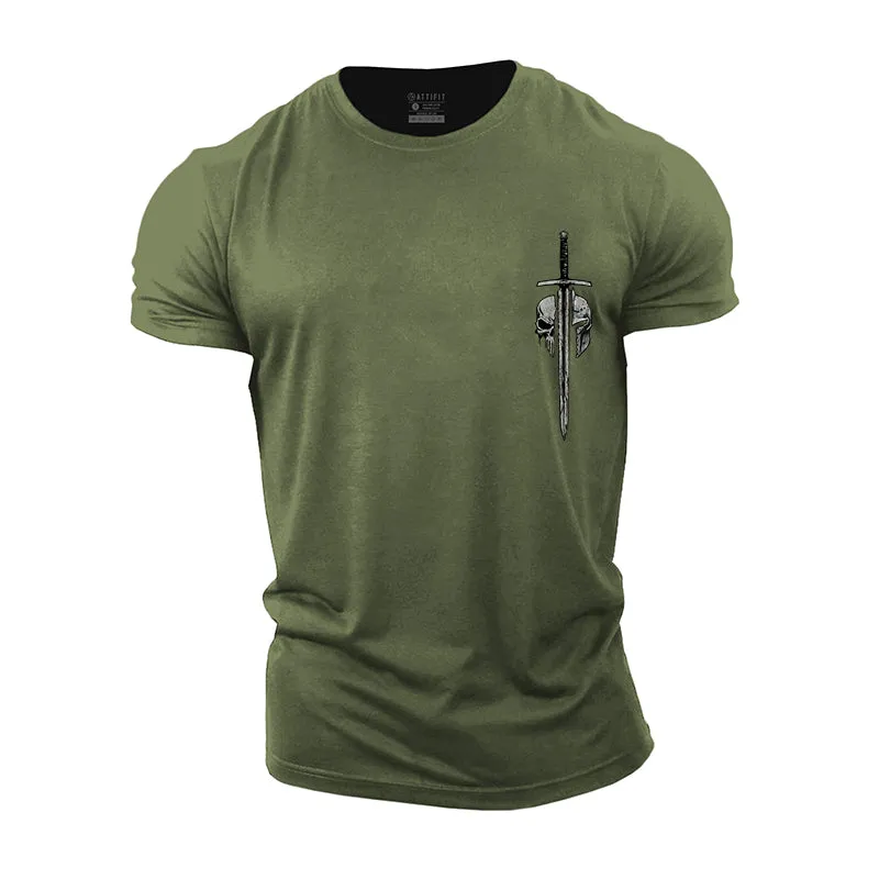 Spartan Sword Graphic Men's Fitness T-shirts
